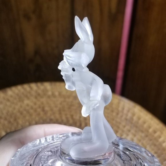 1985 Hofbauer Bugs Bunny Lead Crystal Glass Trinket Dish Vintage Looney Tunes - Picture 6 of 9